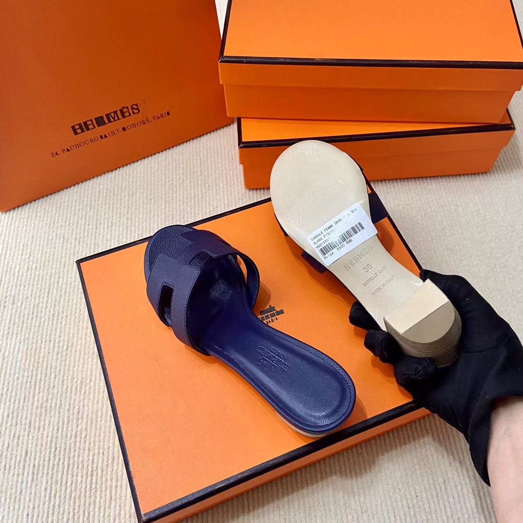 에르메스 올수공 오아시스 슬리퍼 샌들 앱송 38